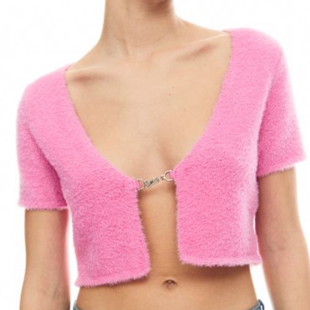 NWT H&M Pink Fluffy Cardigan